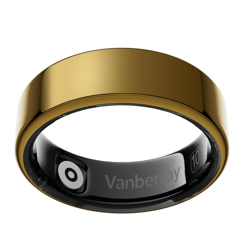 2026 Smart Ring For Women & Men, Sleep Health Fitness Tracker, No APP Fee | Track Sleep, Heart Rate, Blood Oxygen and Stress with Lightweight Smart Ring, 5-7 Days Battery Life, iOS & Android Compatible Gold 9 Metallic