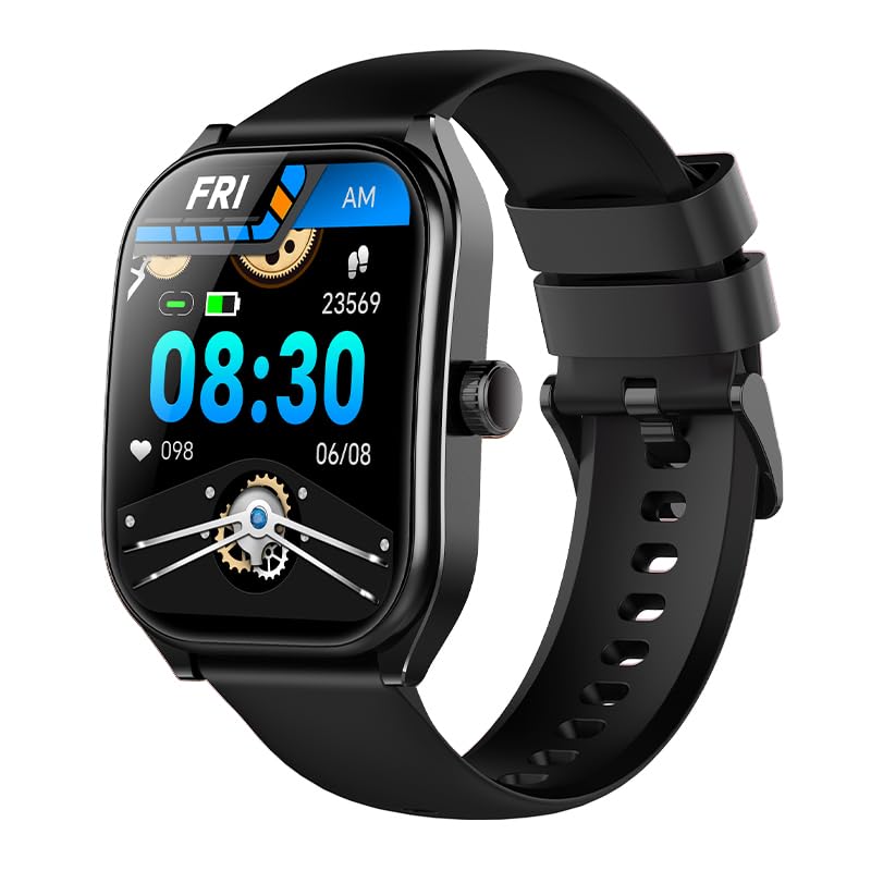 AOLON Curve Smart Watch, 2.01" Curved Screen Bluetooth Call IP68 Fitness | 7-Day Long Battery Life, HD Large Display Sleep Heart Rate Blood Oxygen Monitoring Black 2.01 Inches