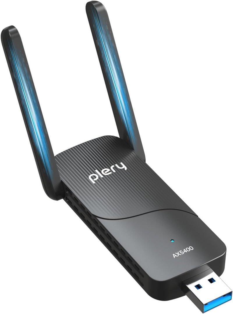 WiFi 6E USB WiFi Adapter, AX5400 Tri-Band 6GHz/5GHz/2.4GHz | Gaming USB 3.0 WiFi Dongle with High Gain Antennas for Desktop PC Laptop, Supports Windows 11/10, WPA3, OFDMA A