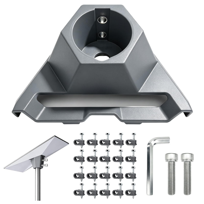 BURMONG Pipe Mount Adapter for Starlink Gen 3，Reinforced Plastic Bracket for 1.25 to 2.5 Inch Pipe, Compatible with Starlink Standard Dish,Includes 20 Stainless Steel Screws, Lightweight