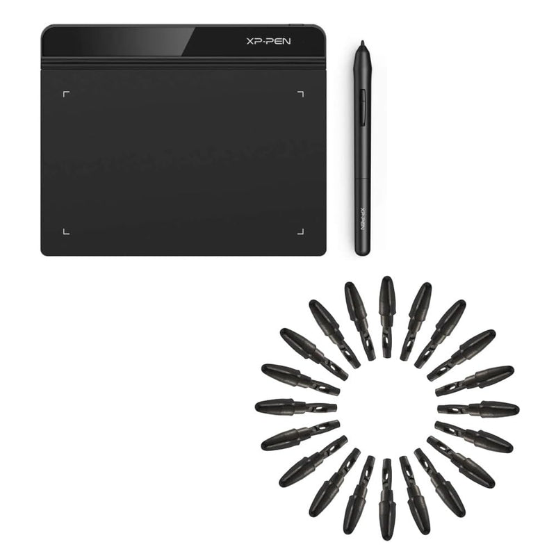 Drawing Tablet XPPen StarG640 Digital Graphic Tablet 6x4 Inch Art Tablet & XPPen 20 Pack Replacement Nibs