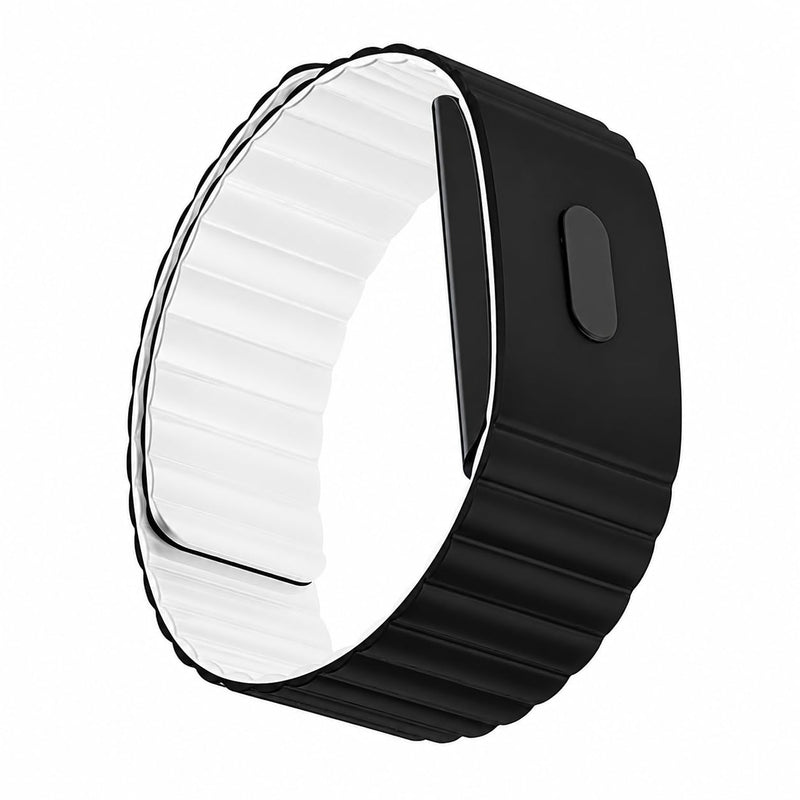 Nine V4 Silver EDA GSR Skin Sensor Smart Band Fitness Tracker Telemedicine Devices Smart Health Bracelet De Smart Watch Bands (Black and Grey)