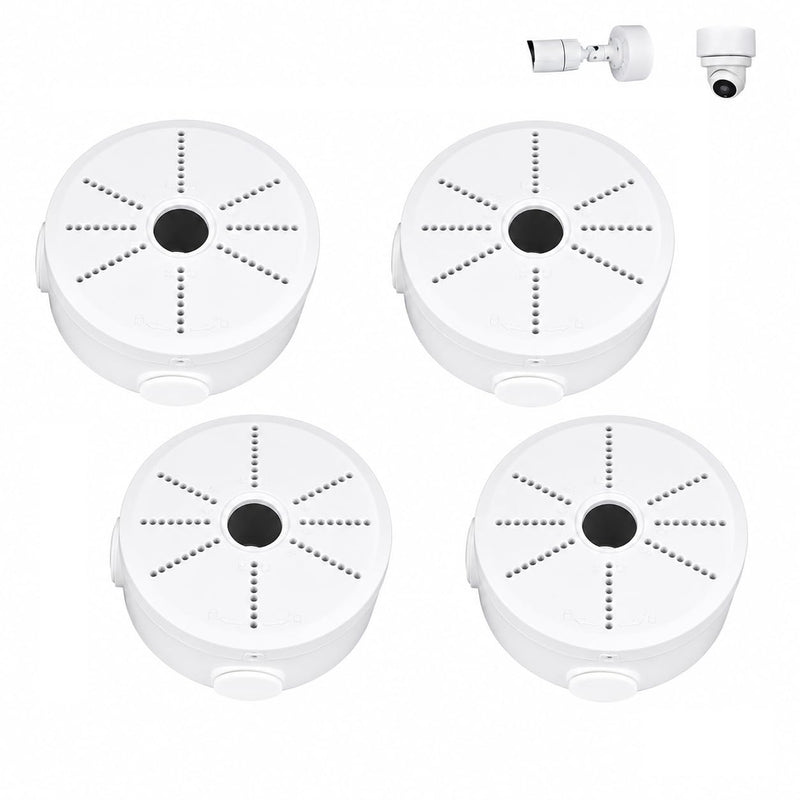 2026 New Security Camera Junction Box, Wall/Ceiling Mount for Indoor/Outdoor Camera, Weatherproof Cable Management Mount for Bullet Dome IP Cameras & Solar Panels. (4) 4