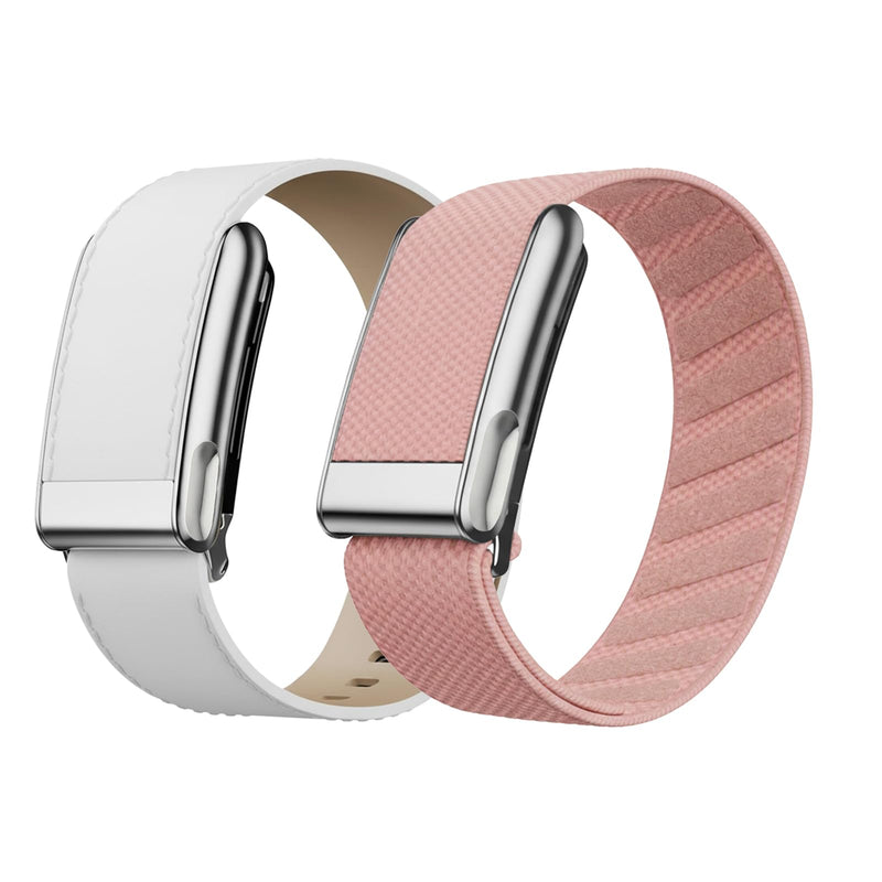 2 Pack Bands Compatible with WHOOP 5.0/MG Life/One/Peak, Premium Leather + Nylon Sport Adjustable Replacement Strap Wristband for Fitness Wellness Sleep Tracker, Durable Comfortable Breathable Sweat-Resistant for Men Women | NOT for Whoop Gen 4