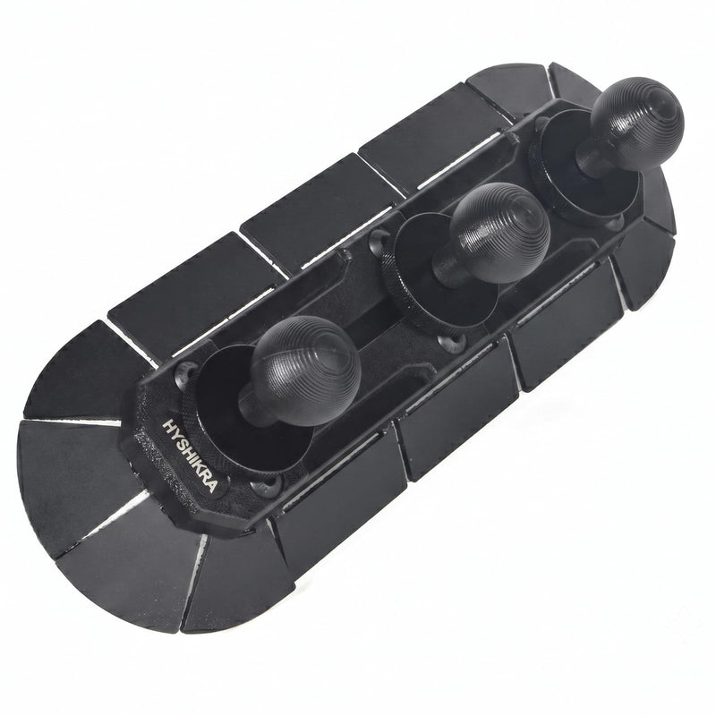 Adhesive Track Mount Base with Three 1-Inch B Size Ball Joints, Flexible Multi-Surface Mounting Plate for Kayaks, Vehicles Compatible with RAM Mounts B Size Double Socket Arm