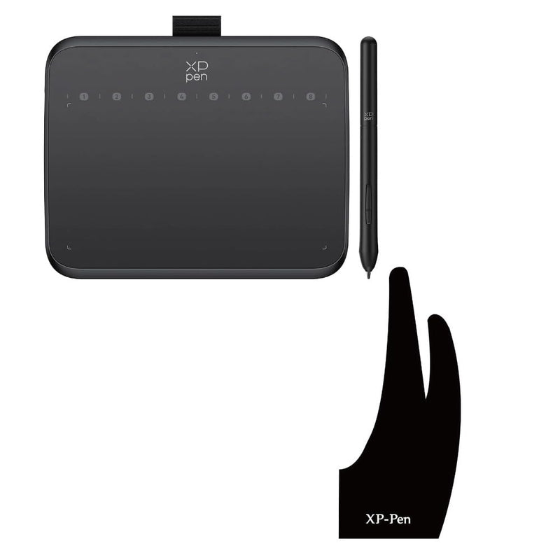 XPPen 6 * 4 inch Drawing Tablet with 16384 Pressure Levels & XP-PEN Professional Artist Glove for Graphics Drawing Tablet