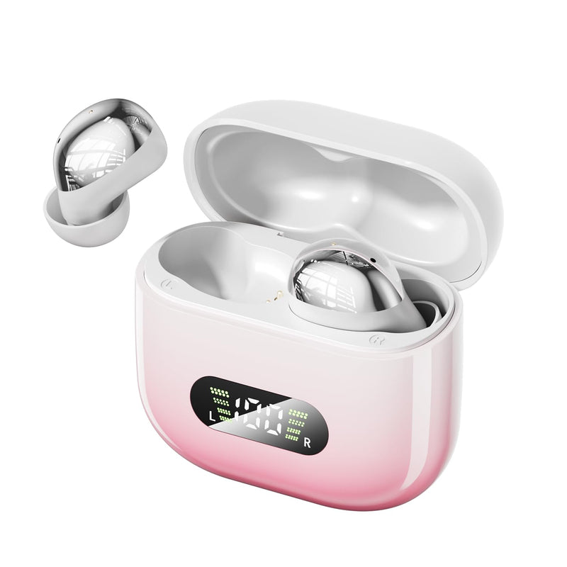2026 Wireless Sleep Headphones, Tiny Comfortable Design for Side Sleepers, 48H Playtime, Bluetooth 6.0 with LED Battery Display, Ideal for Sleeping, Working & Hiking (White) White