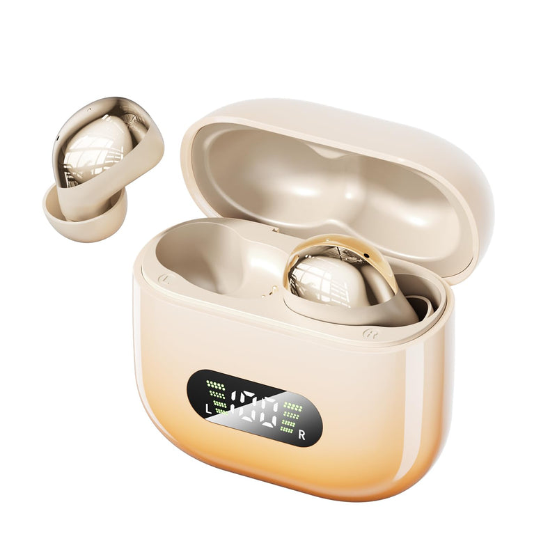 2026 Wireless Sleep Headphones, Tiny Comfortable Design for Side Sleepers, 48H Playtime, Bluetooth 6.0 with LED Battery Display, Ideal for Sleeping, Working & Hiking (Nude) Nude