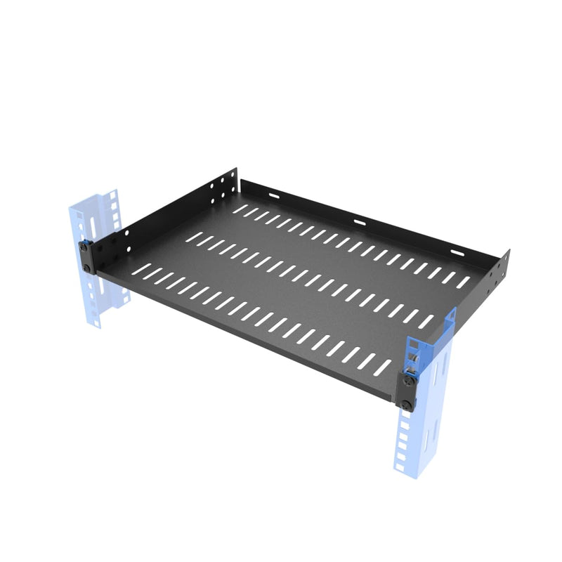 1U Server Rack Shelf Universal Vented Rack Mount Tray 12" D | Heavy-Duty 12" Deep Rack Shelf for 19 inches Network Rack & Cabinet, Weight Capacity 44 lbs /20 kgs ( 12 inch deep N)