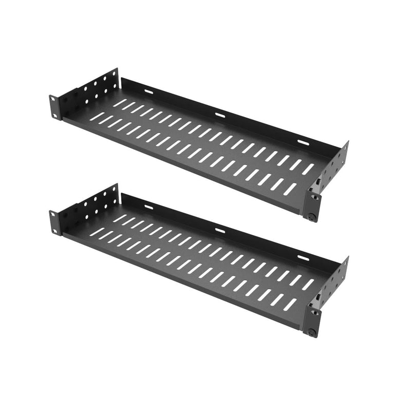 1U 19" Cantilever Rack Shelf Heavy Duty 6 inch Deep 2 PCS 1U x 19" x 6"