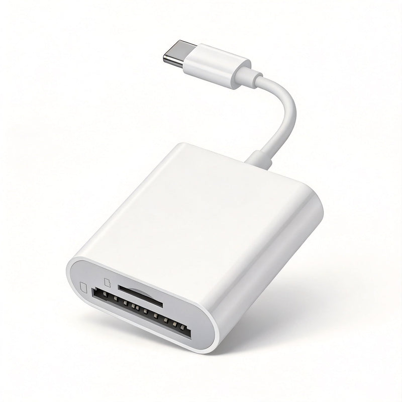 USB C SD Card Reader, 2-Slot Type C Memory Card Reader for SD/MicroSD Cards, Trail Camera Viewer Compatible with iPhone 15 16, iPad, MacBook, Android OTG Devices, Plug & Play