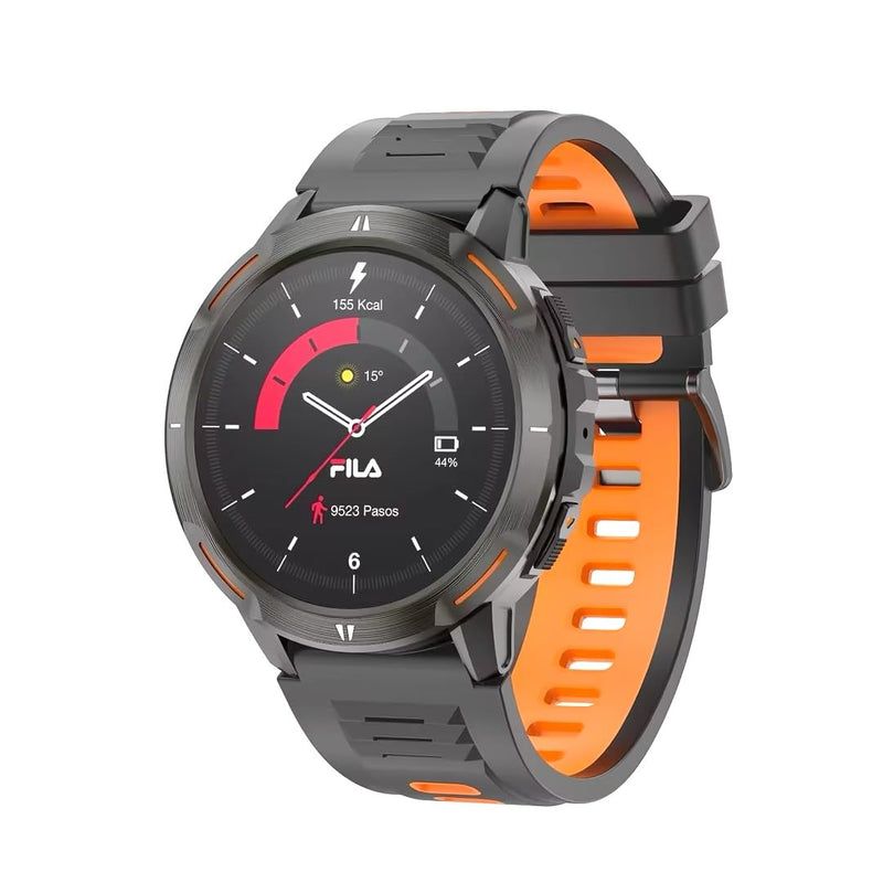 Fila Smart Watch for Men Women, 1.52’’ GPS Smartwatch (Answer/Make Call) with 100+ Sport Modes, Fitness Watch with Heart Rate/Sleep Monitoring, Activity Tracker for Android iOS Black