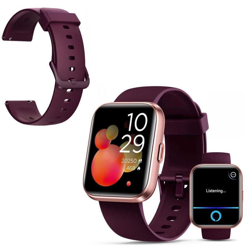 Quican Smart Watch for Women Men with Extra Silicone Watch Band Replacement