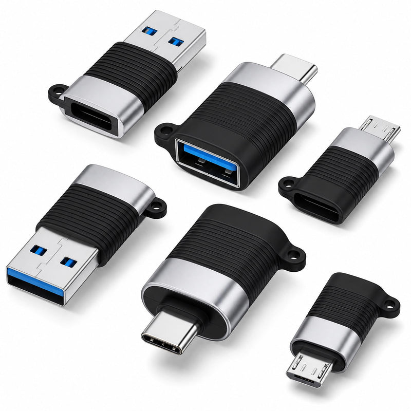 6 PCS USB-C to Micro USB Adapter, USB C Adapter | Type C Female to Micro USB Male Convert Connector, Micro USB Male to USB C Female Adapter Support Charge Data