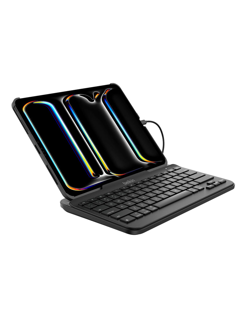 Belkin USB-C Wired Keyboard w/Stand, Plug & Play iPad | iOS keyboard, plug and play, no batteries, full-size keys, tablet accessory, classroom, office