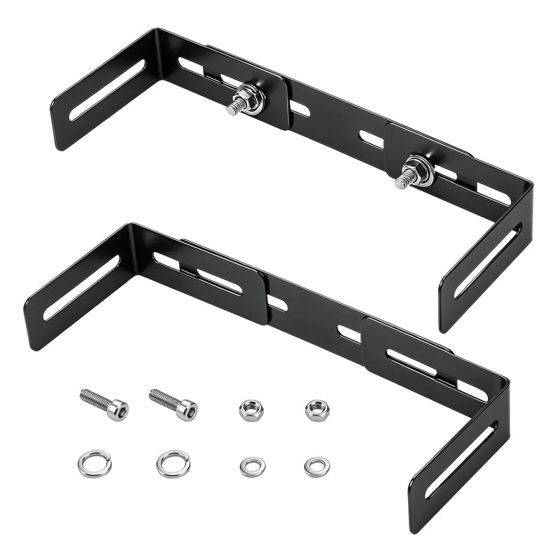 Adjustable Universal Mounting Bracket for CB Ham Radio | Transceivers & Scanners, Width Adjustable 6 to 10 Inch, Radio Mount Hardware Included, 2 Sets