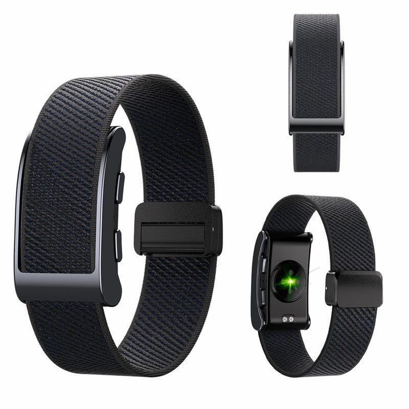 Smart Band Fitness Tracker Smart Bracelet for Women Men Health Arm Band Tracker with Heart Rate Monitor Fall Detection Alert SOS Emergency Assistance AI Sleep & Health Analysis for Android iOS BLACK