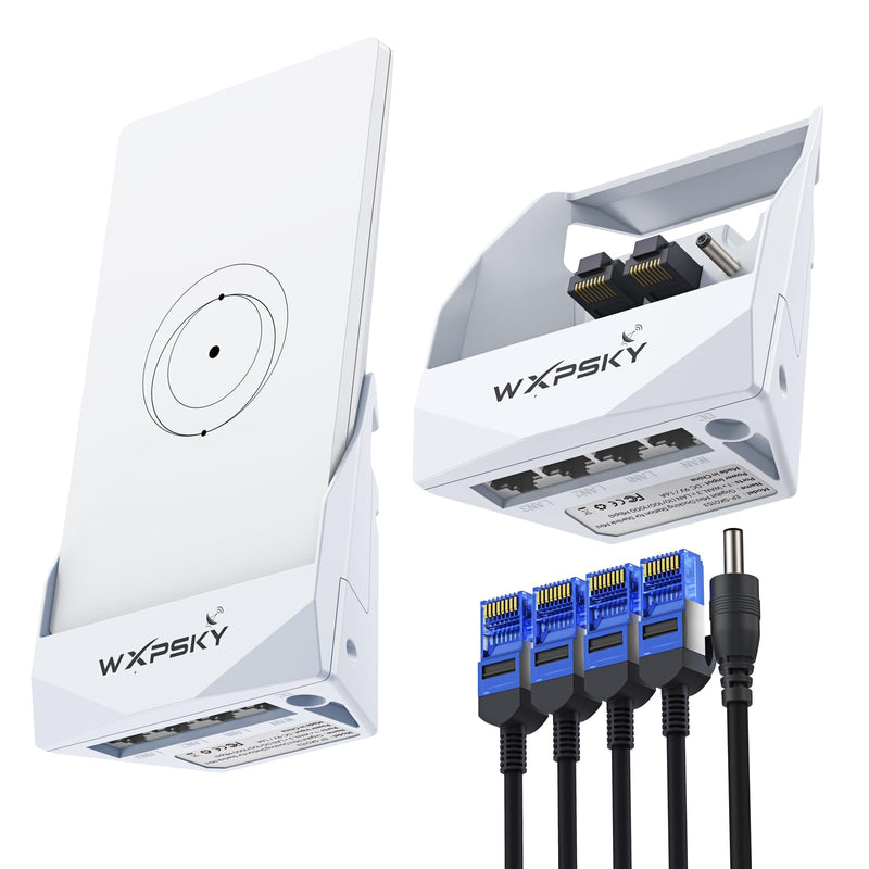 Starlink Router Mini Ethernet Adapter & Mount, Gigabit Docking Station with 3 LAN Ports, Wall-Mount & Adhesive Network Expansion for Home, RV & Office, Compact Plug & Play Internet Splitter