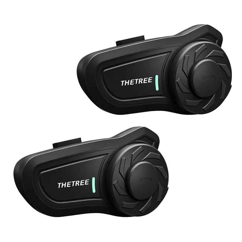 THETREE X2 Motorcycle Bluetooth Headset 2-Way Helmet Intercom Music Call 2P | Up to 1000m, Bluetooth 5.4, 40mm Slim Speakers, CVC/DSP Noise Reduction,IP67 Waterproof, Dual Mic, Hands-Free 2 Pack X2-Double Pack