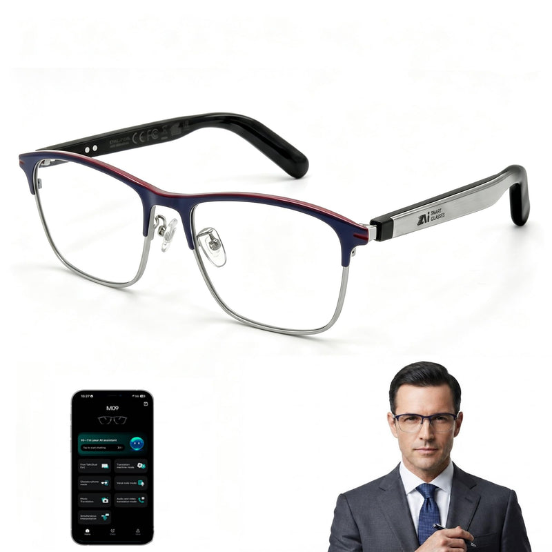 Smart Bluetooth Glasses Translator - 164 Languages, Travel & Business | Real-Time Translation, Photochromic Lenses, Open-Ear Audio, Hands-Free Controls, All-Day Comfort, Works with Android iOS