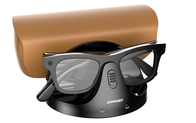 Magnetic 2-in-1 Charging Dock Compatible with Ray Ban Meta Wayfarer/Skyler/Headliner/Scriber Smart Glasses Case Accessories, Charger with LED Indicator(Not Compatible with Oakley)