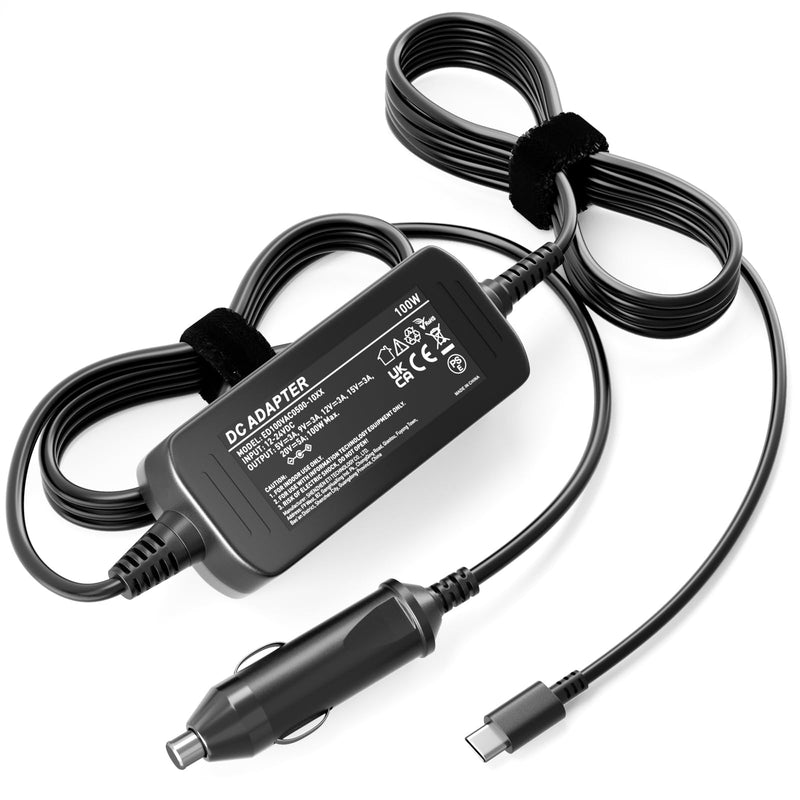 ZOZO 100W USB C Laptop Car Charger for Dell Latitude Latitude/XPS/Inspiron MacBook Pro/Air Lenovo ThinkPad/Yoga/IdeaPad HP Spectre/Elitebook, Samsung Acer Asus Zenbook Chromebook Car Adapter Charger