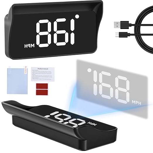 Heads Up Display for Cars Windshield, GPS System Accessories Holder for Car Windshield White