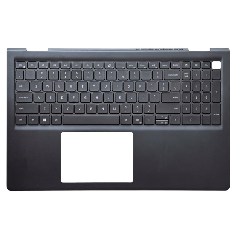 Replacement Upper Case Palmrest for Dell Inspiron 15 3510, 3511 | for Dell Inspiron 15 3515, 3520, 0418CV, 418CV, USB-A Port, US Layout Keyboard, Black Plastic Top Cover Black Backlit