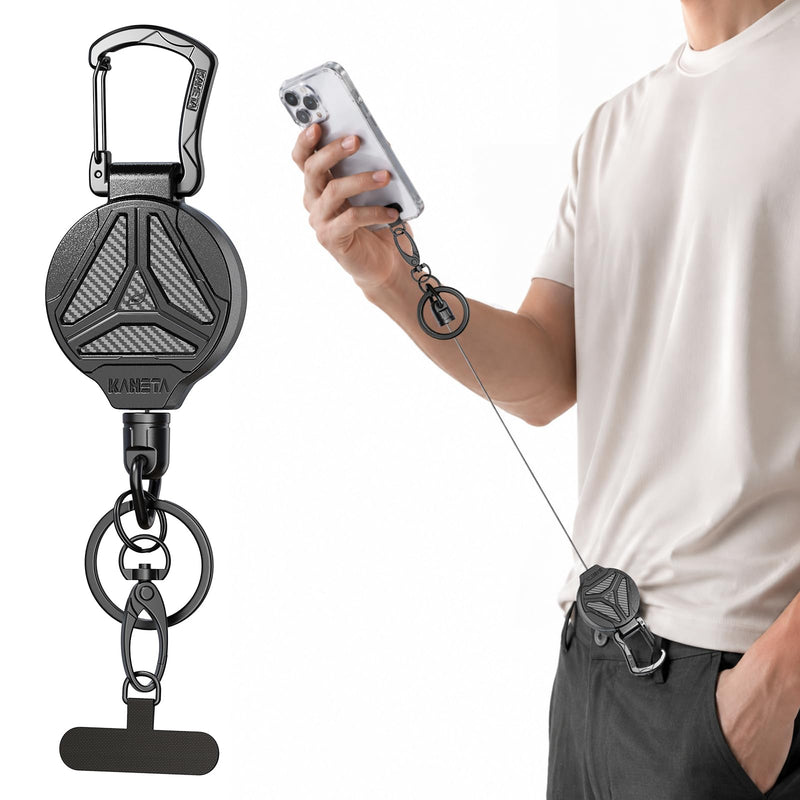Magnetic Anti Theft Phone Strap, Retractable Steel Cell Phone Lanyard with Heavy Duty 1