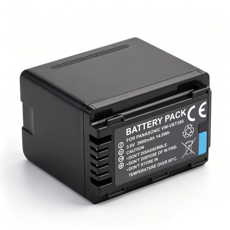 VW-VBT380 VBT380 VW-VBT190 VBT190 Battery for Panasonic HC-V800K, HC-VX1K | Compatible with HC-WXF1K, HCV520, HC-V550, HCV710, HCV720, HC-V750, HC-V770, HC-VX870, HC-VX981, HC-W580, HC-W850, HCWXF99