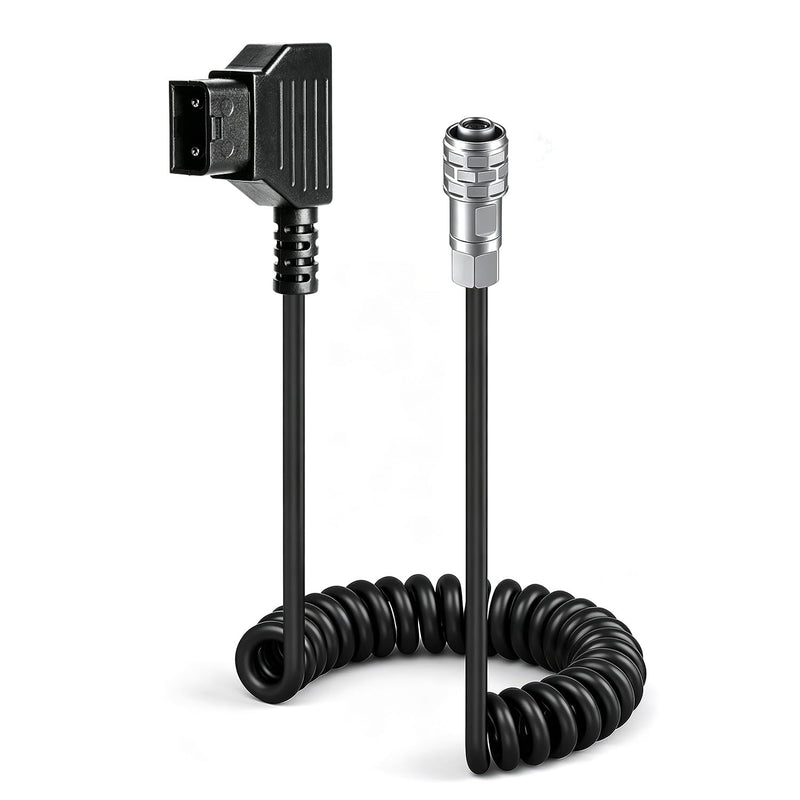 TAIFU D-Tap (P-Tap) to BMPCC 4K/6K Coiled Power Cable, Weipu SF6 2-Pin Female Connector Compatible with Blackmagic Pocket Cinema Camera 4K/6K, for V-Mount & Gold Mount Batteries, Extendable 15" to 47"