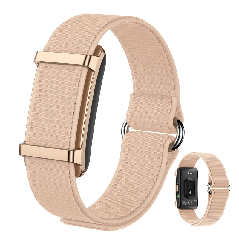 Smart Bracelet Fitness Trackers for Men Women, Smart Watch 24/7 Heart Rate Sleep Stress HRV Monitor, 170+ Sports Modes, 2 Bands, Free APP Rose Gold