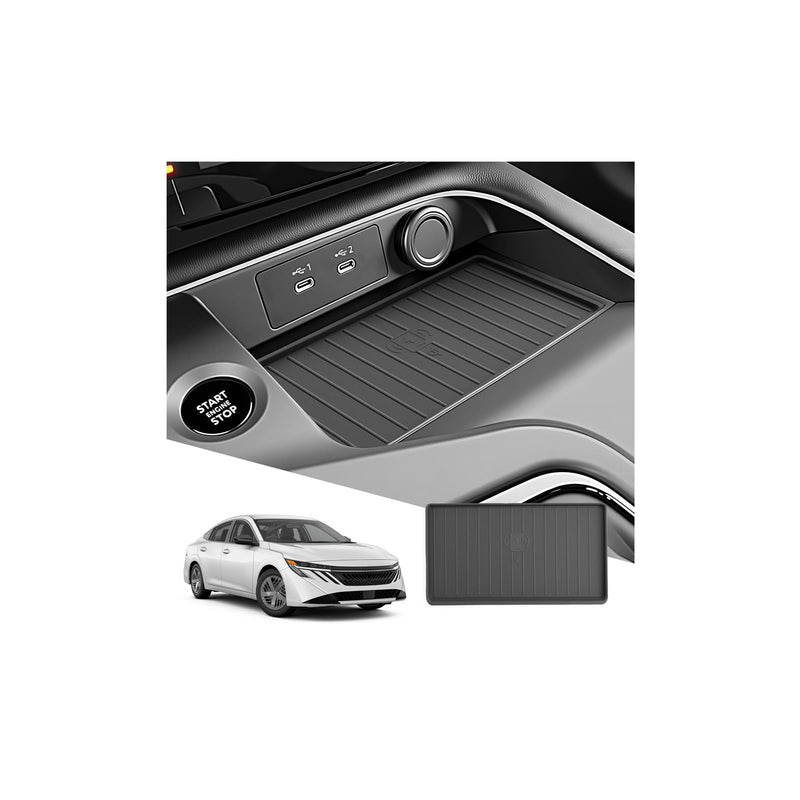 SXCY for 2026 Nissan Sentra Wireless Charging Protective Mats | for 2026 Nissan Sentra Accessories Center Console Inserts Liner Anti-Slip Anti-Dust Waterproof Mats 2026 Sentra Wireless Charging Protective Mat