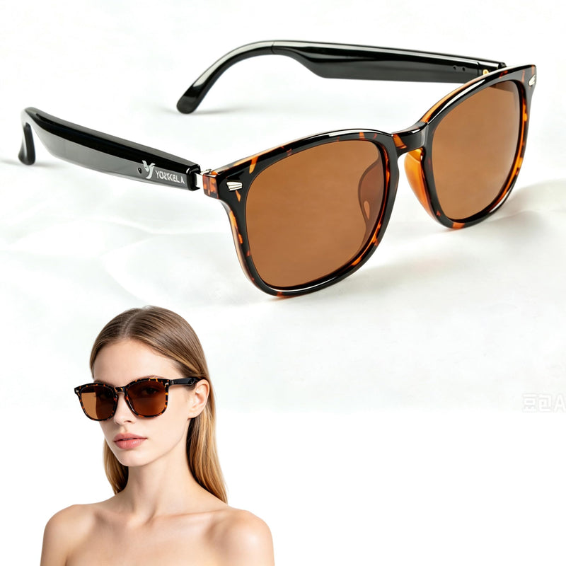 Bluetooth Audio Sunglasses for Women, Open-Ear Audio with Speakers | Bluetooth 5.3,Ultra-Clear Sound,Hands-Free Calls,UV400 Polarized Lenses,Stylish Sunglasses