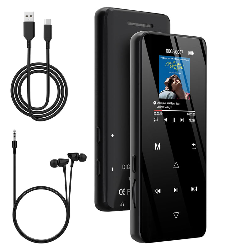 MP3 Player with Bluetooth 5.3, 32GB Portable Music Player with Speaker, HiFi Lossless Audio, Expandable to 128GB, Lightweight for Running, Gym, Travel, Kids & Students