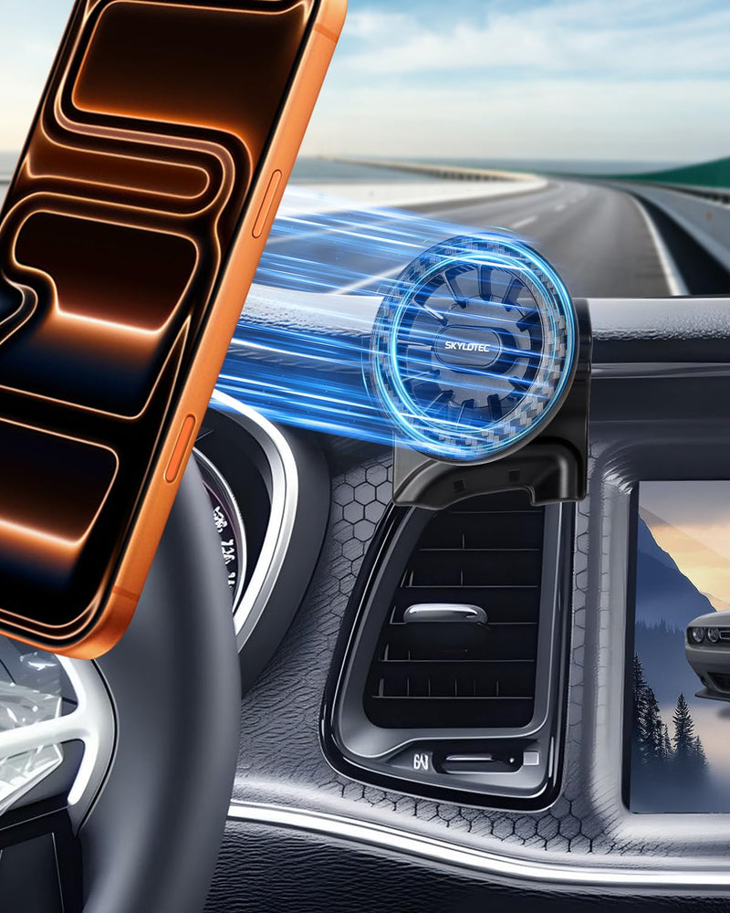 SKYLOTEC Magnetic Phone Holder for Dodge Challenger 2015-2023 Dash Mount | for Dodge Challenger GT SXT R/T Dashboard Accessories, Not Block Air Vent, Strong Magnet for MagSafe & iPhone Samsung 2015-2023 Dodge Challenger