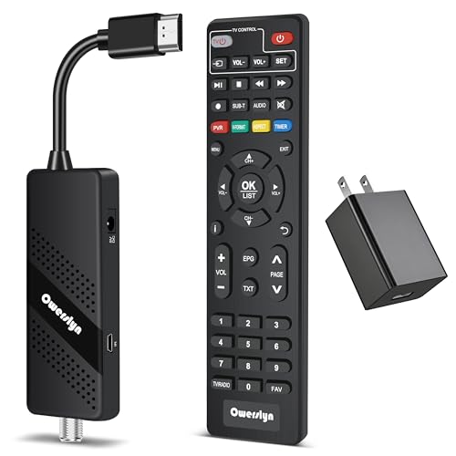 2026 Digital Converter Box for TV with 5V 1A USB Wall Charger Bundle, 1080P ATSC TV Tuner with PVR Recording & Playback, HDMI/AV Output, 2-in-1 Remote, Safe Power Adapter Included