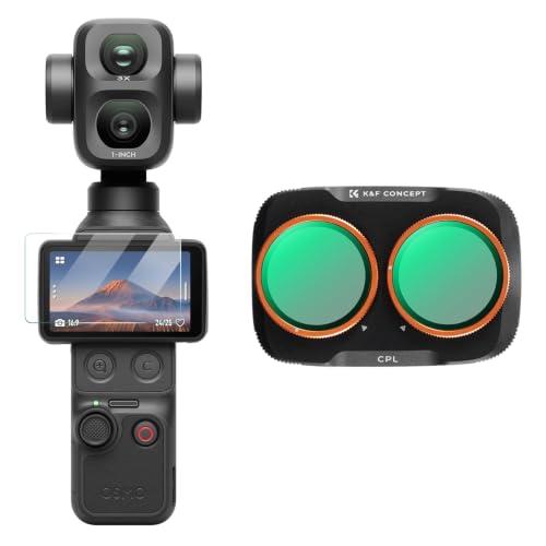 K&F CONCEPT CPL Filter Compatible with DJI Osmo Pocket 4P & Xtra Muse2 Pro