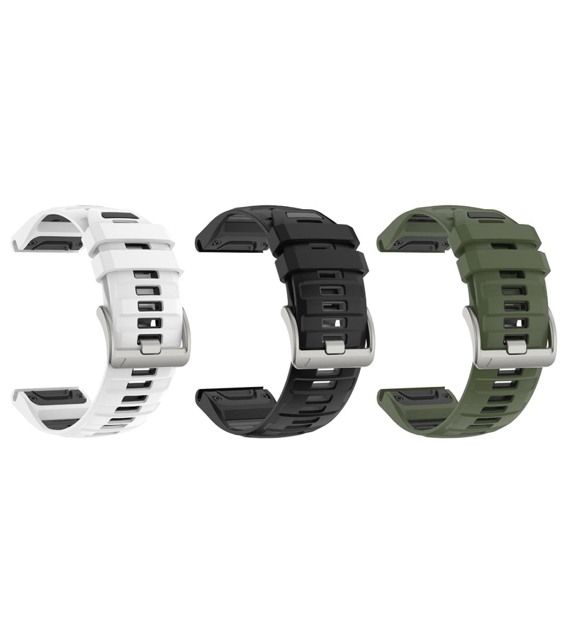 22mm Quickfit Watch Bands for Garmin Fenix 8 47mm 7 pro sapphire solar fenix 6 pro 5 Epix Gen 2 47 Forerunner 970 965 955 945 Instinct 2 Soft Silicone Sport Strap Replacement Combo_3