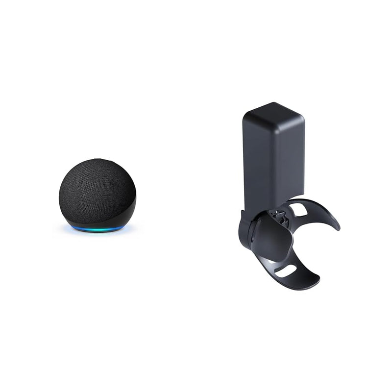 Echo Dot Bundle: Include Echo Dot, Charcoal and Made for Amazon Outlet Hanger, Charcoal.
