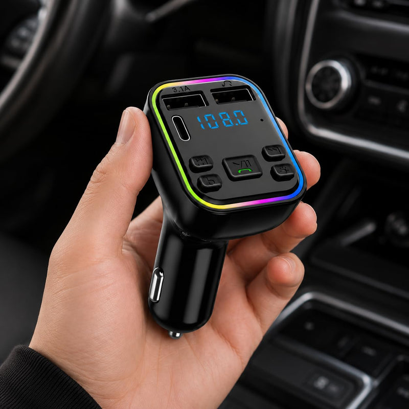 1pc Car Mp3 Player Wireless Transmitter USB Fast Charging Mobile Phone