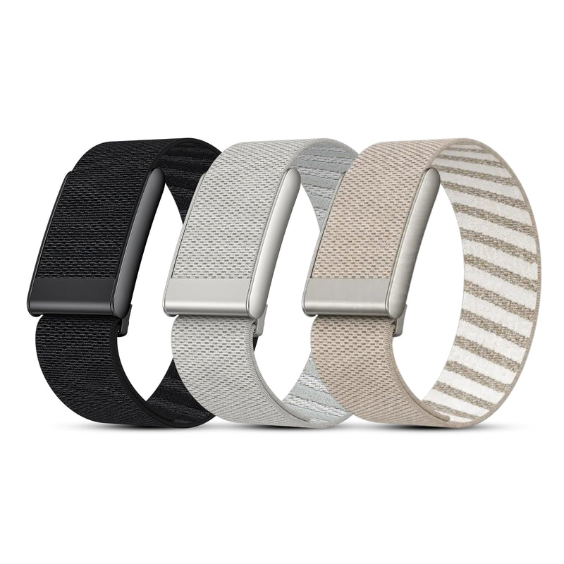 DADO Nylon Soft Band Compatible with WHOOP 5.0, One, Peak, and Life | Adjustable, Durable & Secure Fit Strap | NOT for Gen 4 3pack - Starlight+Stone+Black One/Peak