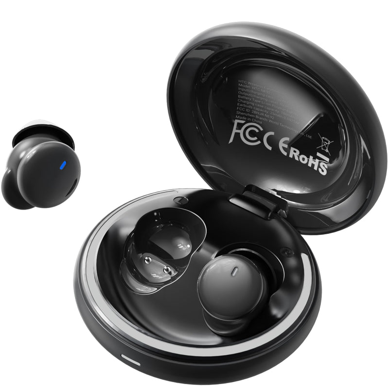 NE92 Sleep Ear Buds Adaptive Noise Cancelling Earbuds Bluetooth 6.0 Wireless Headphones 40H Playtime Hi-Fi Stereo Sound Mini Invisible Earplugs for Side Sleepers Small Earphones for Work/Hiking/Travel Black