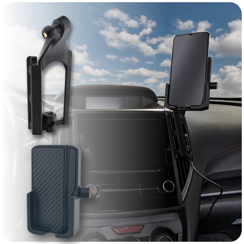 Exact-Fit Phone Mount for Subaru Crosstrek (2018-2023), Forester (2019-2024) & Impreza (2017-2023) - Custom Dashboard Cell Phone Holder, No-Drill Air Vent Surround Bracket, Anti-Wobble