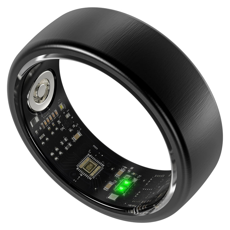 Smart Ring for Men & Women, Fitness and Health Tracker Ring(Black 11) | Heart Rate Monitor, SpO2, Sleep Tracking & Step Counter, IP68 Waterproof, No Subscription Fee, iOS & Android Compatible Black