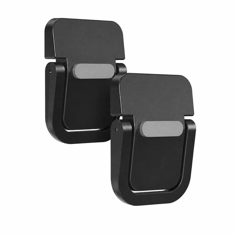 Foldable Zinc Alloy Laptop Stand Riser, 2 Pack, Black | Slim foldable riser helps lift your laptop for a cleaner desk setup and easier everyday viewing. 1-Level Stand