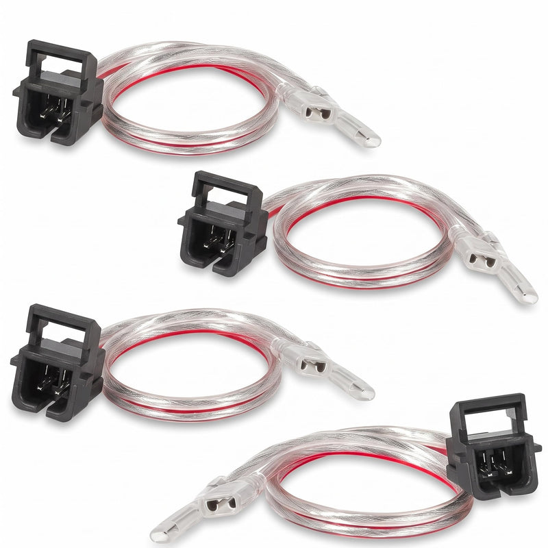 4 Pcs Car Door Speaker Wiring Harness | Replacement for Chevy GMC Silverado Sierra 1995-2009, for 1987-2006 Buick Cadillac Install Aftermarket Speaker Wire Cable