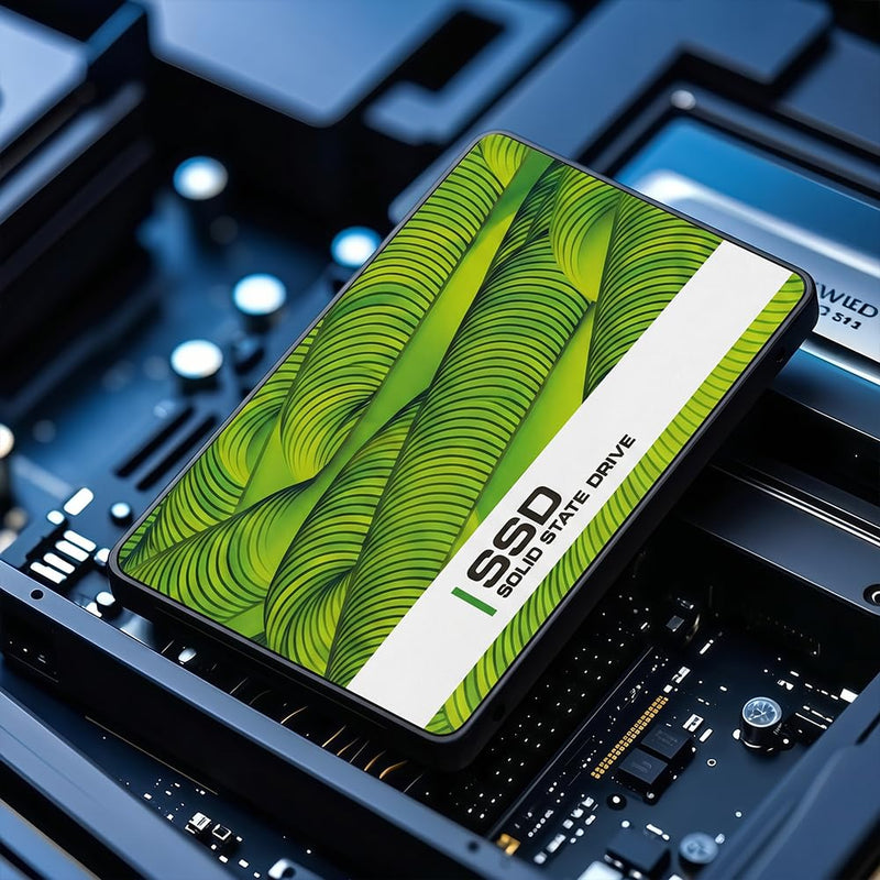 128GB SATA SSD 2.5-Inch Internal Solid State Drive, SATA3 Interface, Suitable for Desktop and Laptop (Green)