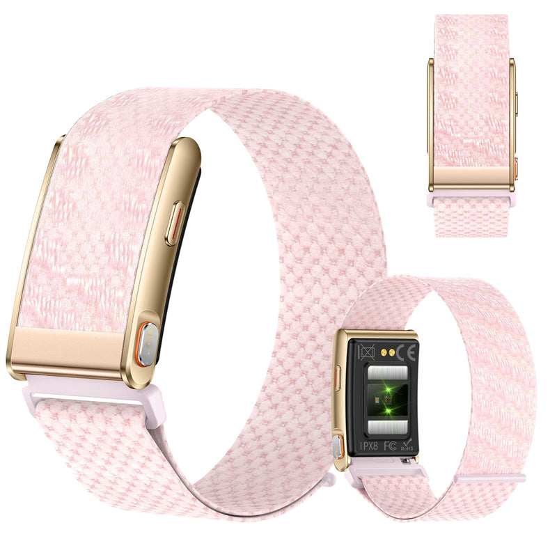 Yihou Screen-Free Fitness Tracker Smart Band No Display Activity Tracker | Heart Rate Sleep Track Step Counter Sports Modes Long Battery Life Fitness Bracelet for Women Men Android iOS Rosegold