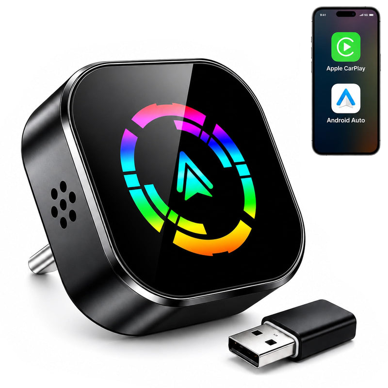 Wireless Carplay Adapter for iPhone 2026 Upgrade & Android Auto, USB C | Mini Adapter-Converts Wired CarPlay to Wireless, Plug & Play, Low Latency, Stable Connection,Compatible with 2016+ Cars
